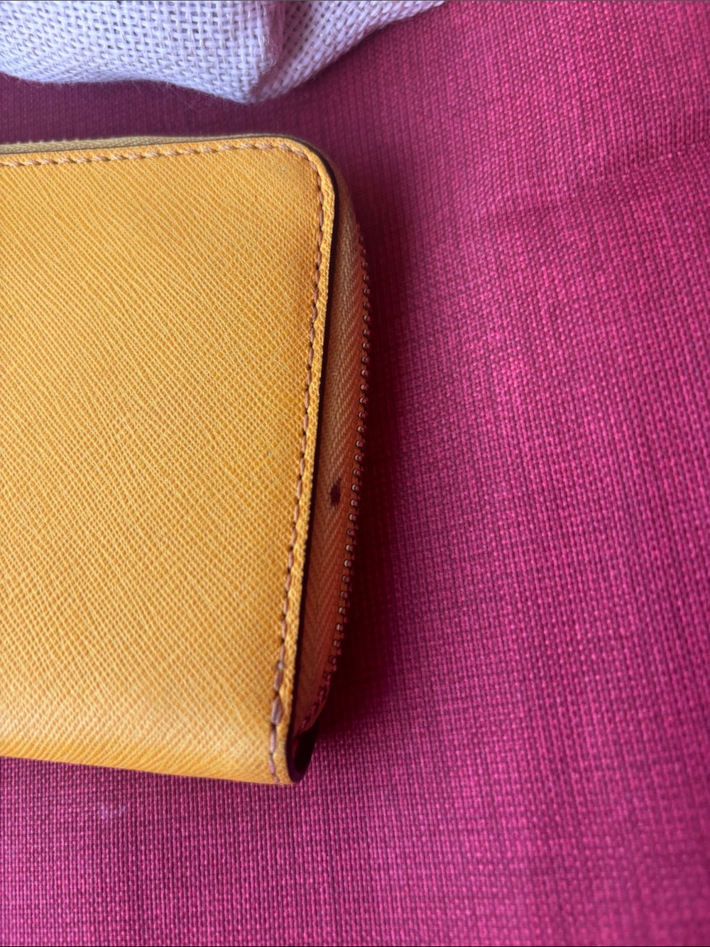 Michael Kors Bright Yellow Zip-Around Saffiano Wallet - Picture 4 of 12